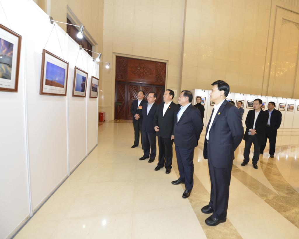 参观中国致公党河南省委员会欧美支部的书画摄影展