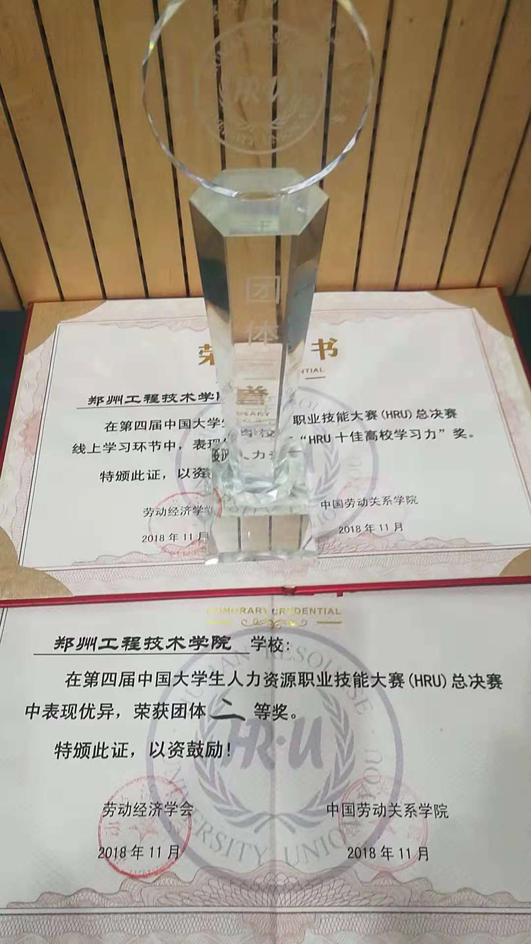 我校获得团体二等奖
