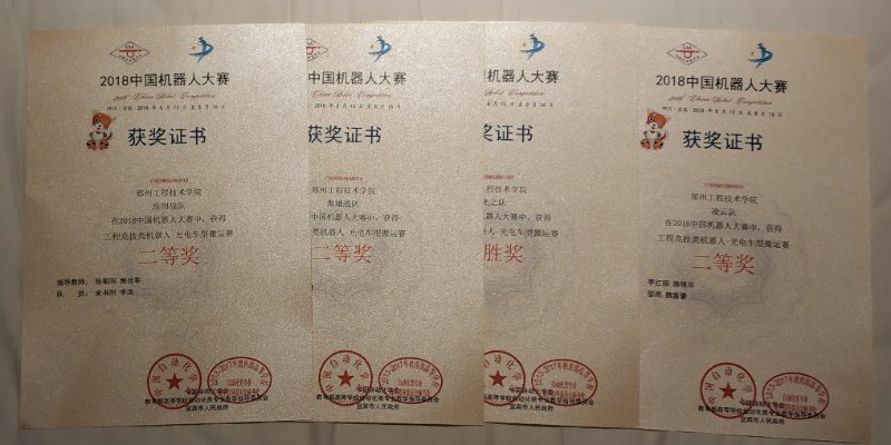 获奖证书